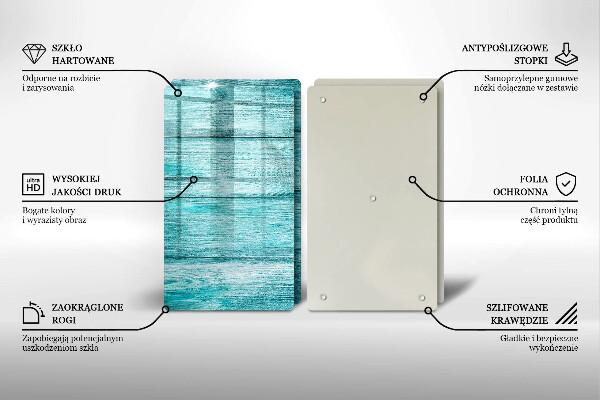 Glass chopping board Vintage wooden boards