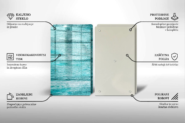 Glass chopping board Vintage wooden boards