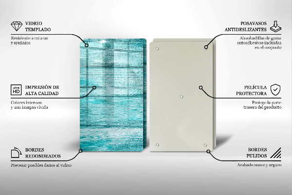 Glass chopping board Vintage wooden boards