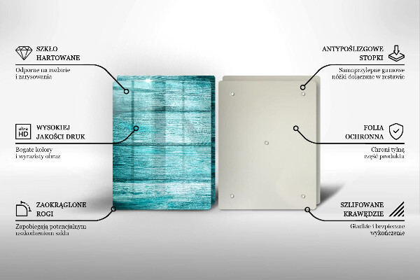 Glass chopping board Vintage wooden boards