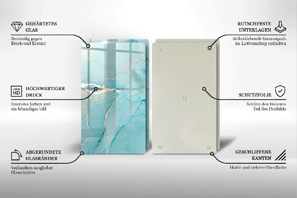 Glass chopping board Abstraction stone