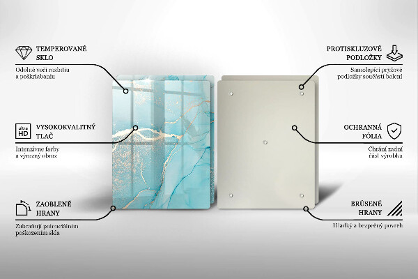 Glass chopping board Abstraction stone