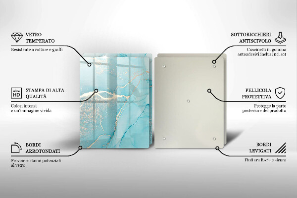 Glass chopping board Abstraction stone