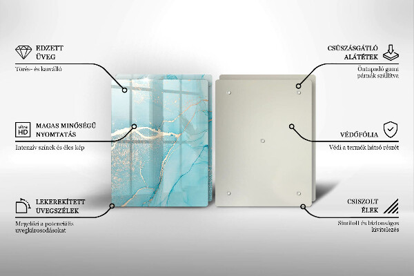 Glass chopping board Abstraction stone