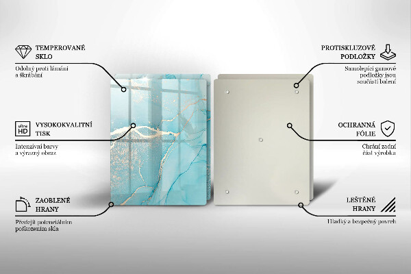 Glass chopping board Abstraction stone