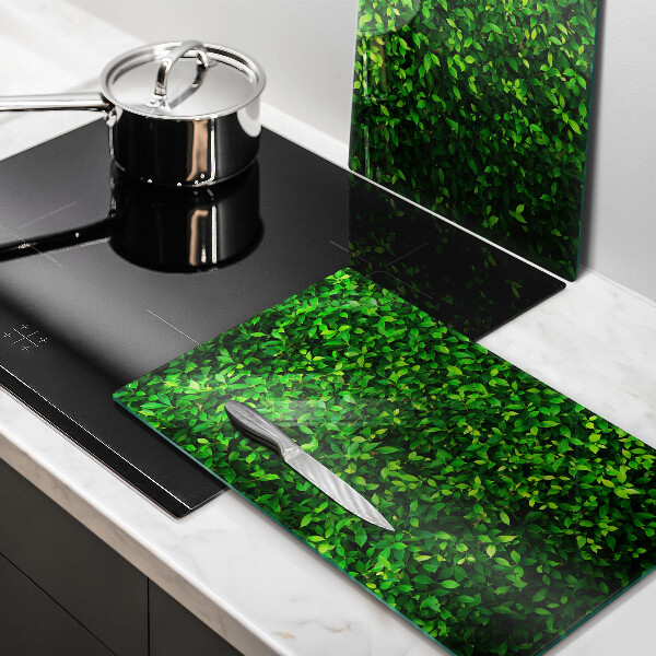 Glass chopping board Plant small leaves