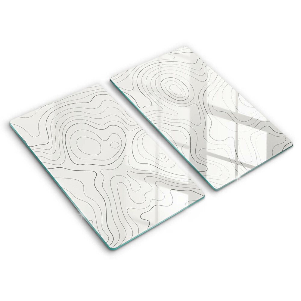 Glass chopping board Line-art design