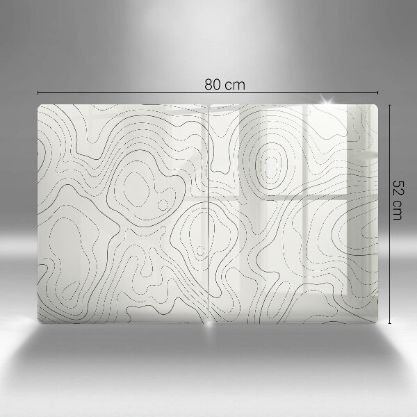 Glass chopping board Line-art design
