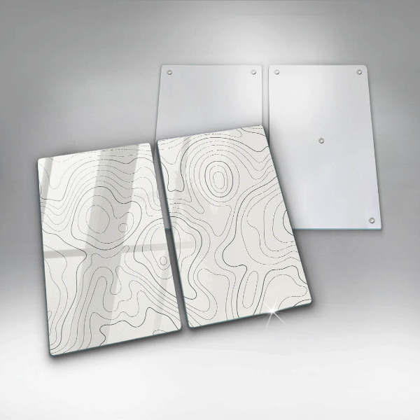 Glass chopping board Line-art design