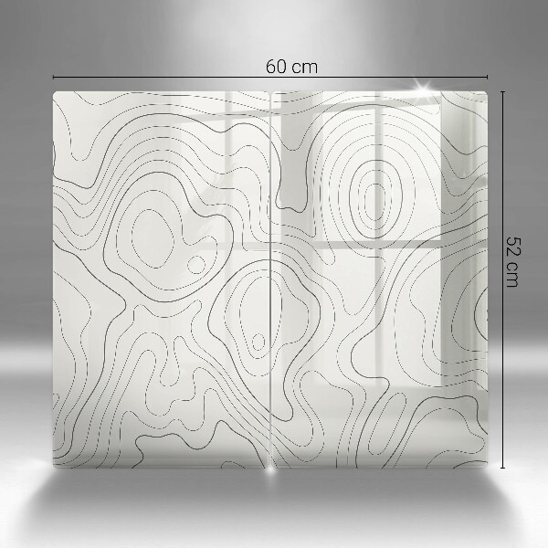 Glass chopping board Line-art design