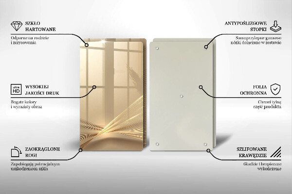 Glass chopping board Modern abstraction