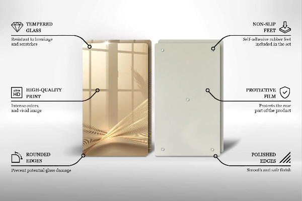 Glass chopping board Modern abstraction