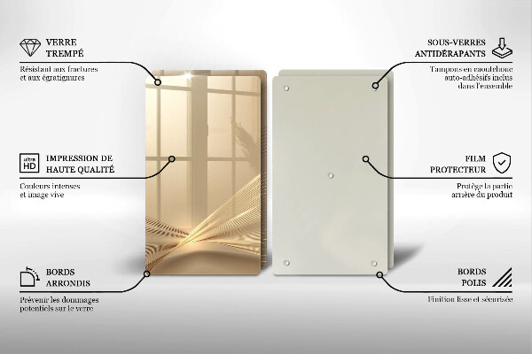 Glass chopping board Modern abstraction