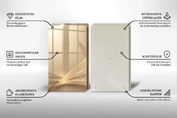 Glass chopping board Modern abstraction