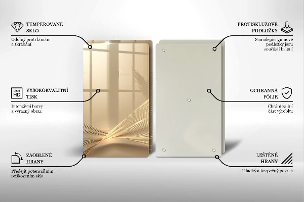 Glass chopping board Modern abstraction