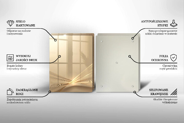 Glass chopping board Modern abstraction