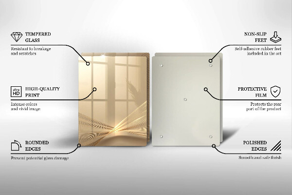 Glass chopping board Modern abstraction