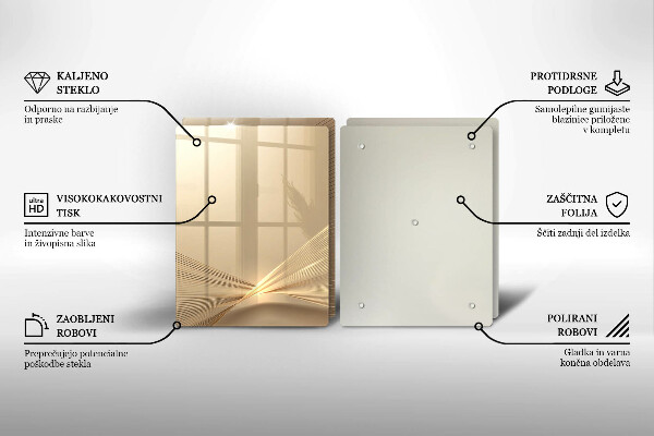 Glass chopping board Modern abstraction