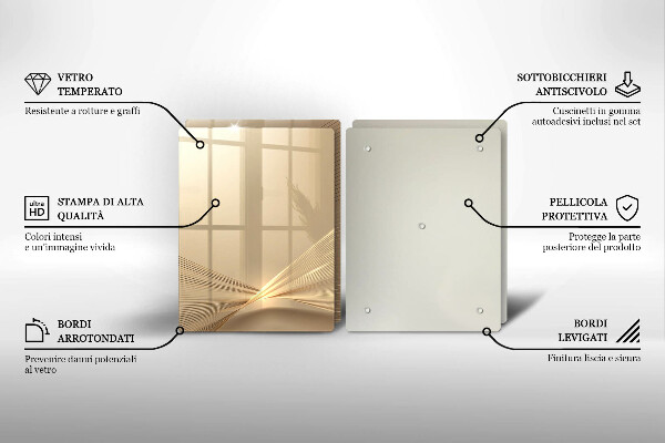 Glass chopping board Modern abstraction
