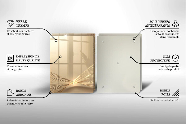 Glass chopping board Modern abstraction