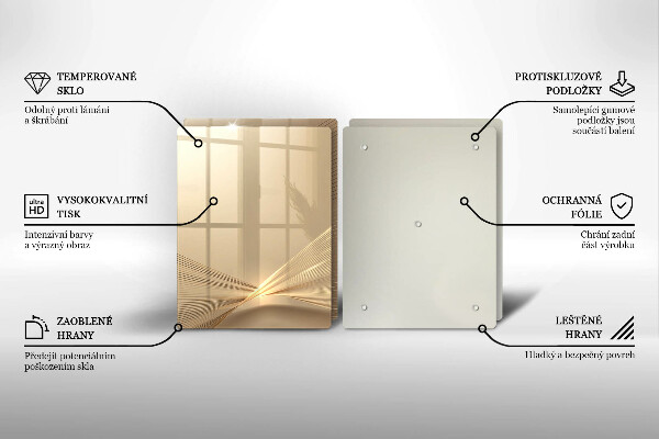 Glass chopping board Modern abstraction