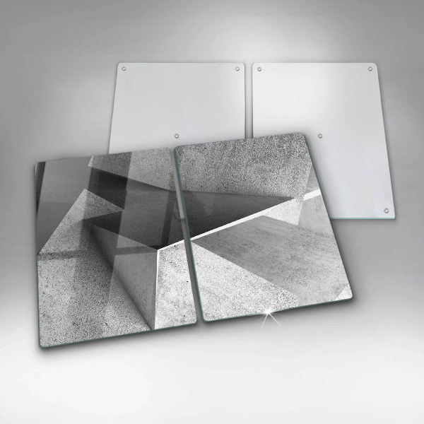 Glass chopping board Concrete abstraction