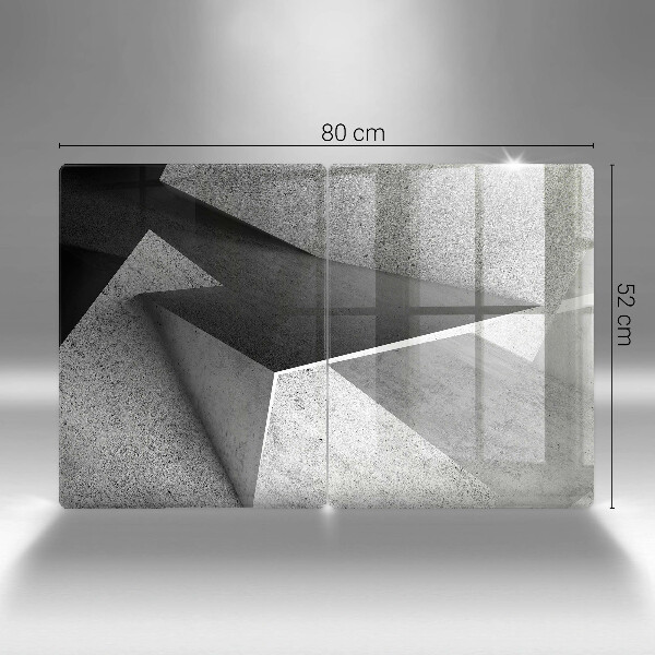Glass chopping board Concrete abstraction
