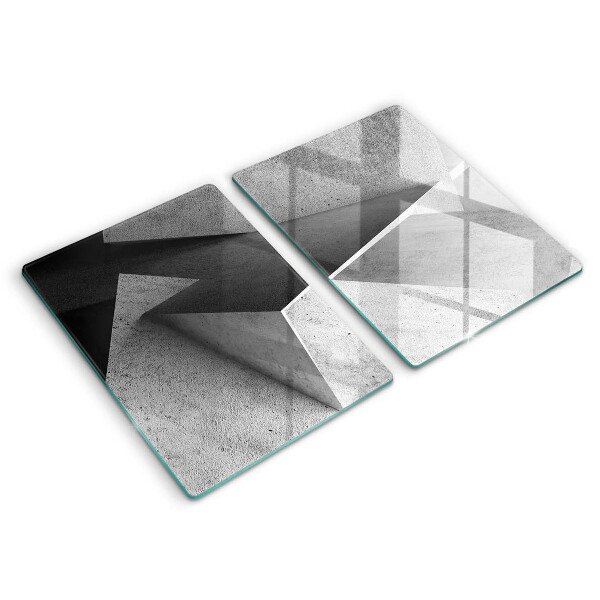 Glass chopping board Concrete abstraction