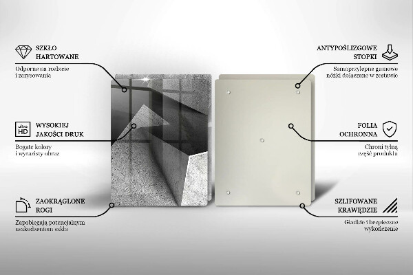 Glass chopping board Concrete abstraction