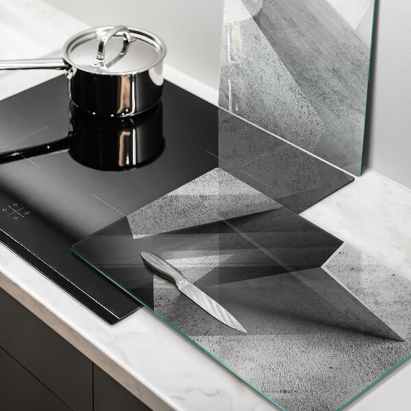 Glass chopping board Concrete abstraction