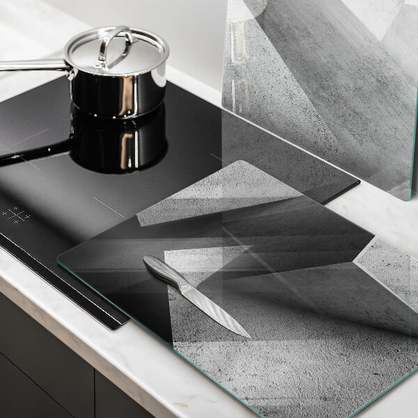 Glass chopping board Concrete abstraction