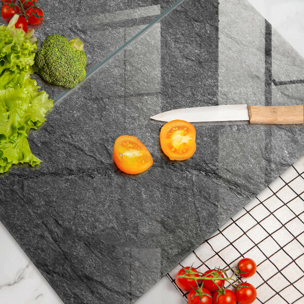 Glass chopping board Stone texture