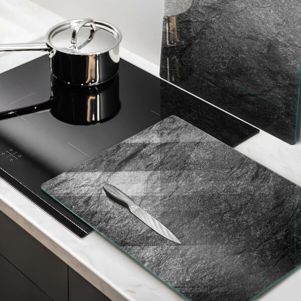 Glass chopping board Stone texture