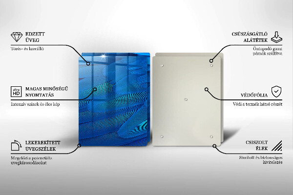 Glass chopping board Bird feathers