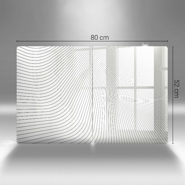 Glass chopping board Modern Line pattern