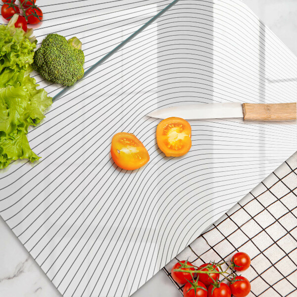 Glass chopping board Modern Line pattern
