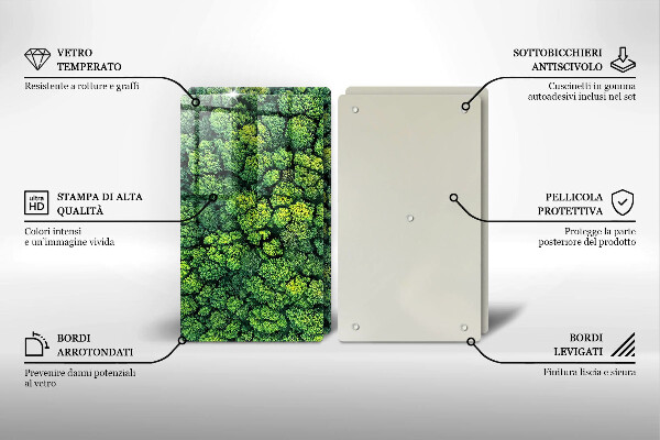 Glass chopping board Nature - moss plant