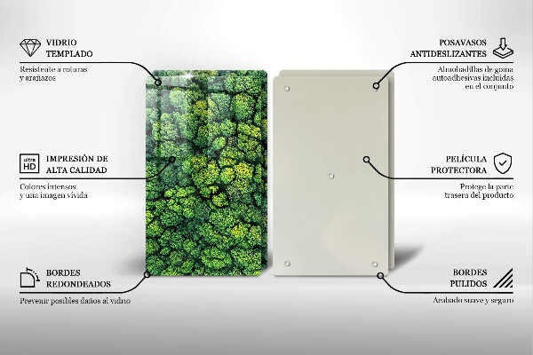 Glass chopping board Nature - moss plant