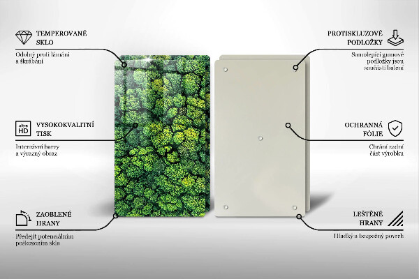 Glass chopping board Nature - moss plant