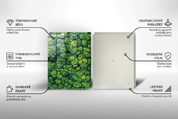 Glass chopping board Nature - moss plant