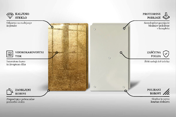 Glass chopping board Gold texture background