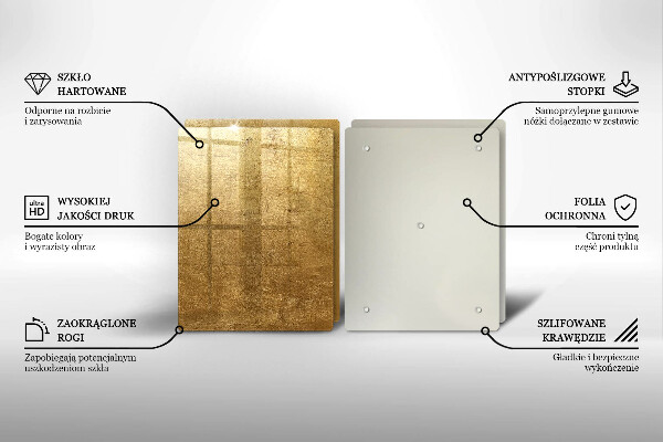 Glass chopping board Gold texture background