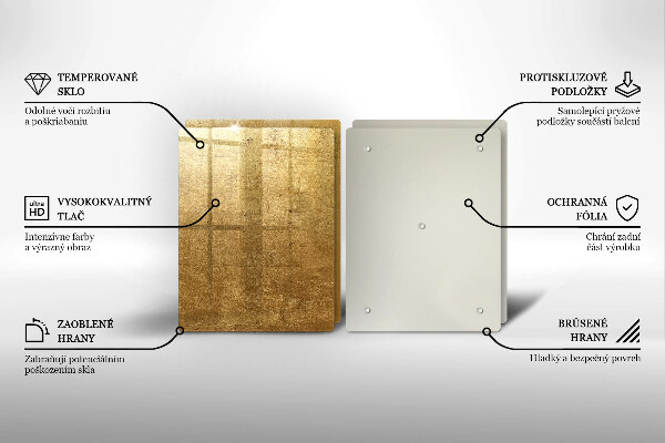 Glass chopping board Gold texture background