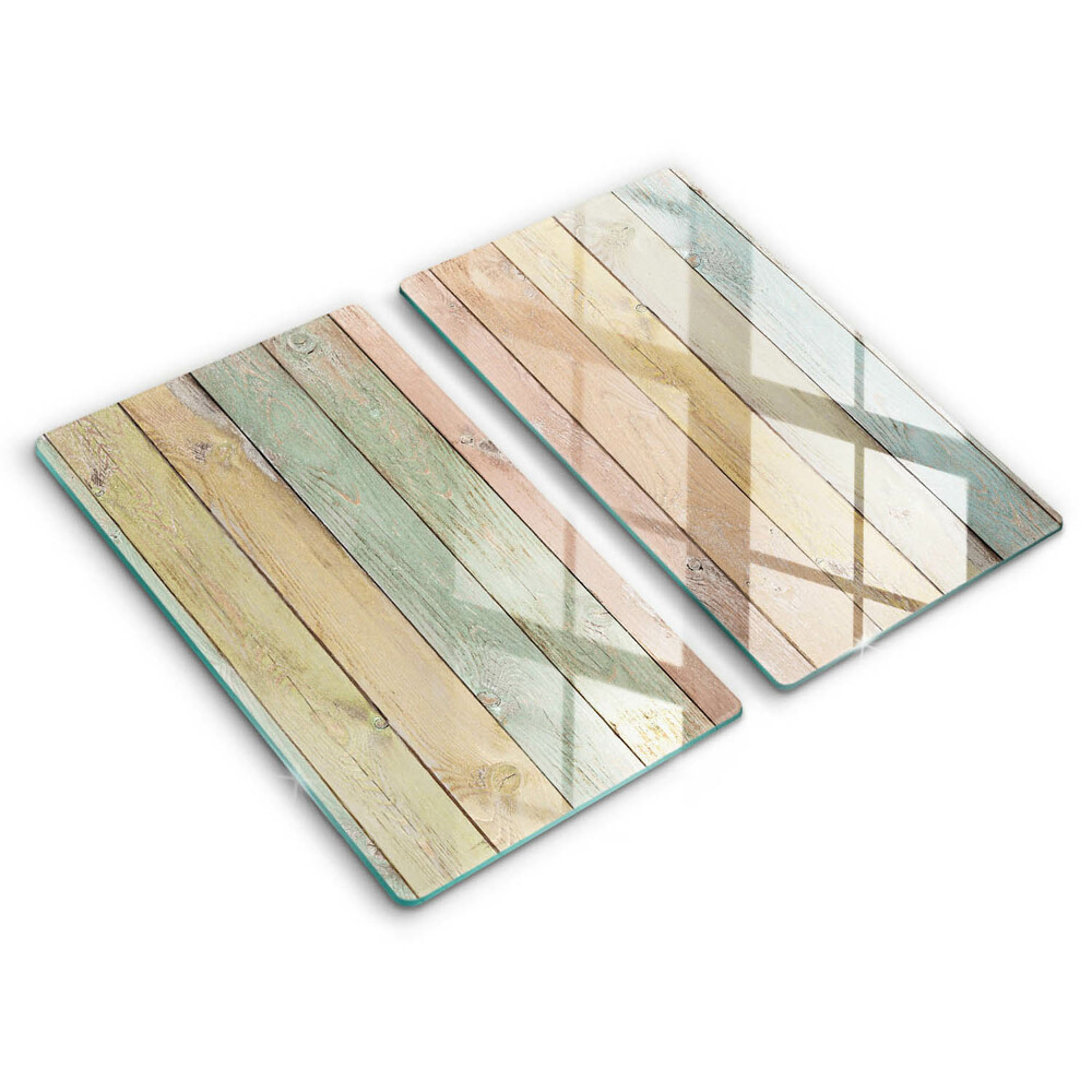 Glass chopping board Colorful vintage boards