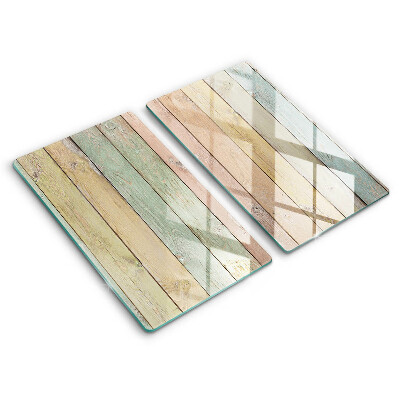 Glass chopping board Colorful vintage boards