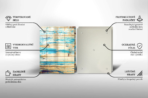 Glass chopping board Retro boards wood