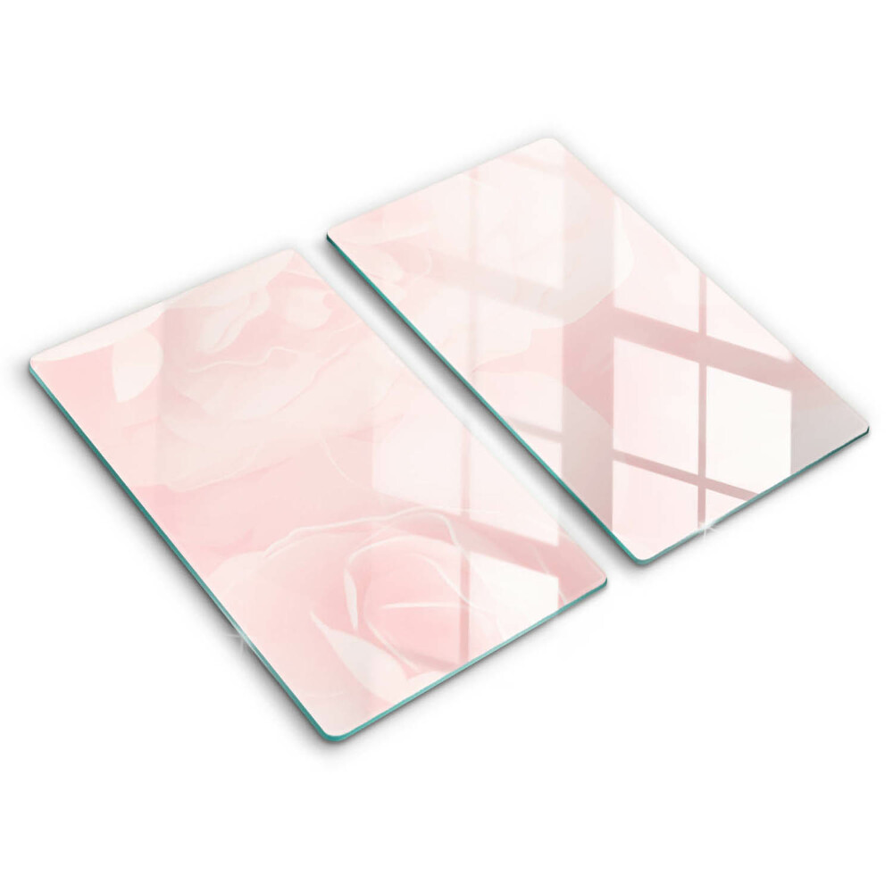 Glass chopping board Pastel background roses