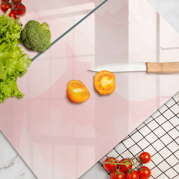 Glass chopping board Pastel background roses