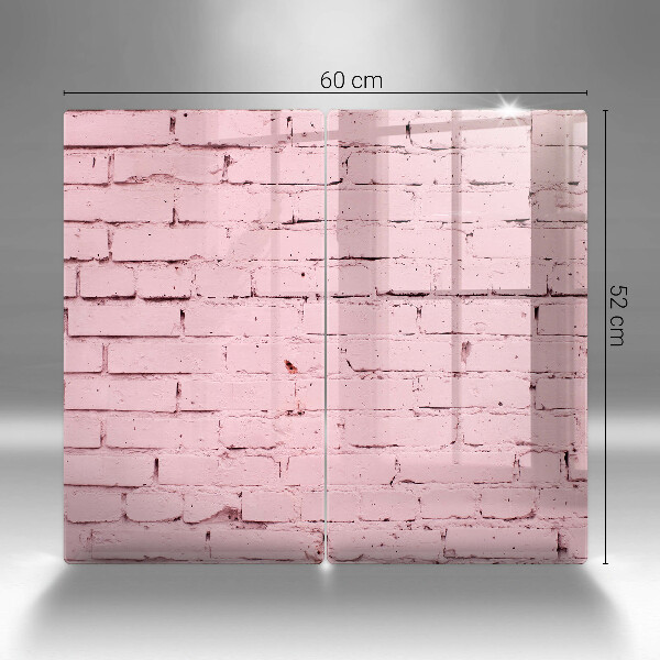 Glass chopping board Pastel wall bricks