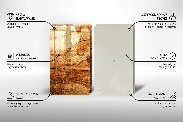 Glass chopping board Wooden board texture